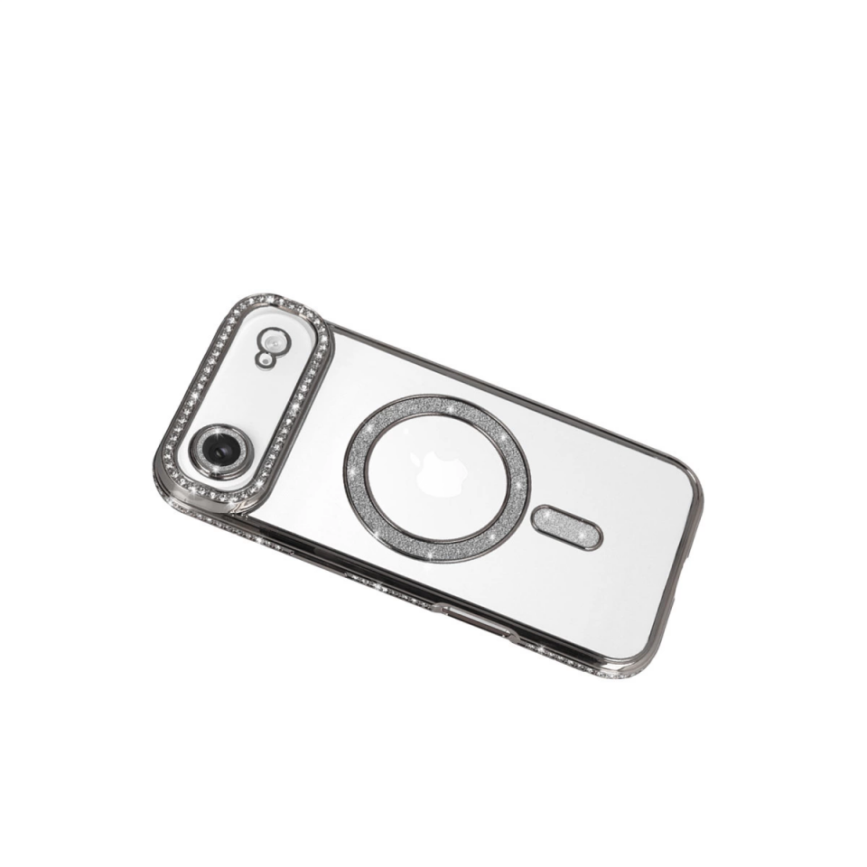 İphone 17 Air Joke Simli Magneticsafe Kılıf - Gümüş