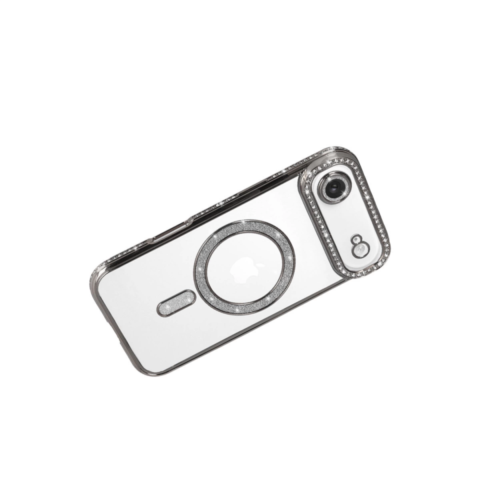 İphone 17 Air Joke Simli Magneticsafe Kılıf - Gümüş
