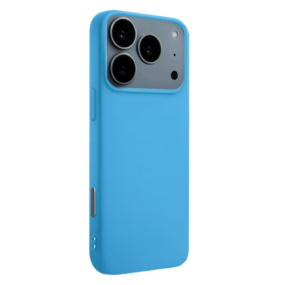 İphone 17 Pro Max Nano İçi Kadife Silikon - Mavi