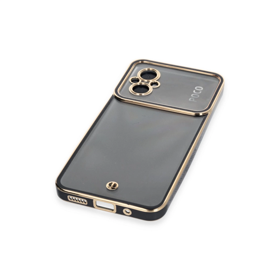 Xiaomi Poco M5 Kılıf Liva Lens Silikon - Siyah