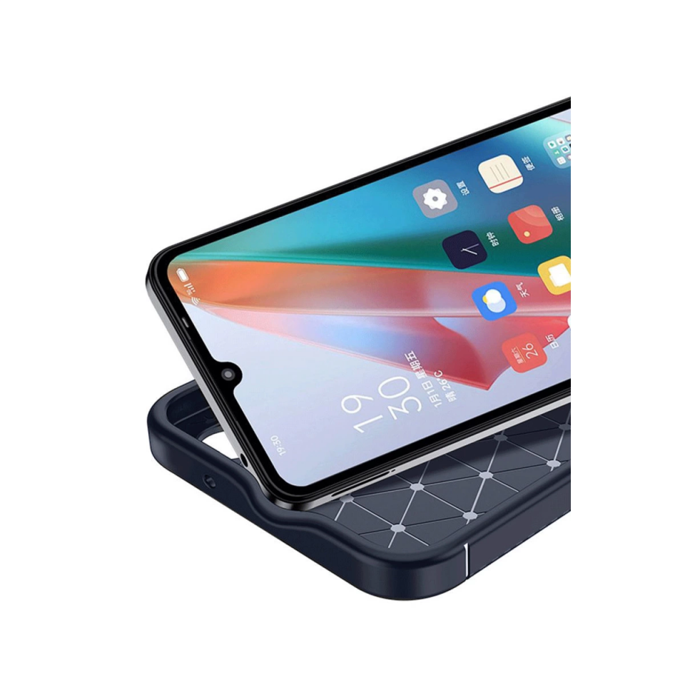 İnfinix Hot 50 4g Kılıf Auto Focus Karbon Kapak - Lacivert