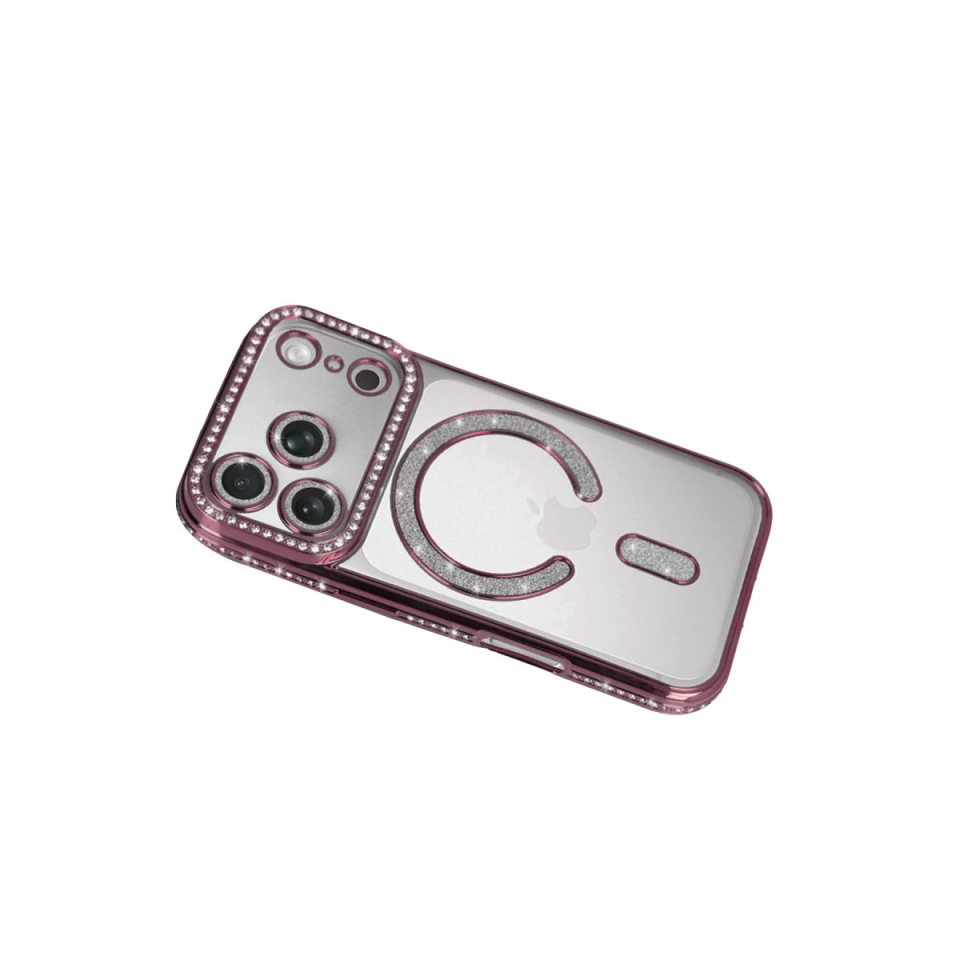 İphone 17 Pro Max Joke Simli Magneticsafe Kılıf - Pembe