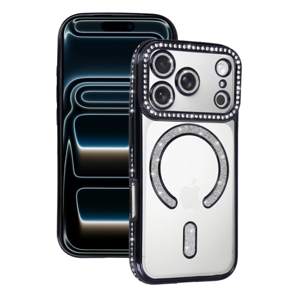 İphone 17 Pro Max Joke Simli Magneticsafe Kılıf - Siyah