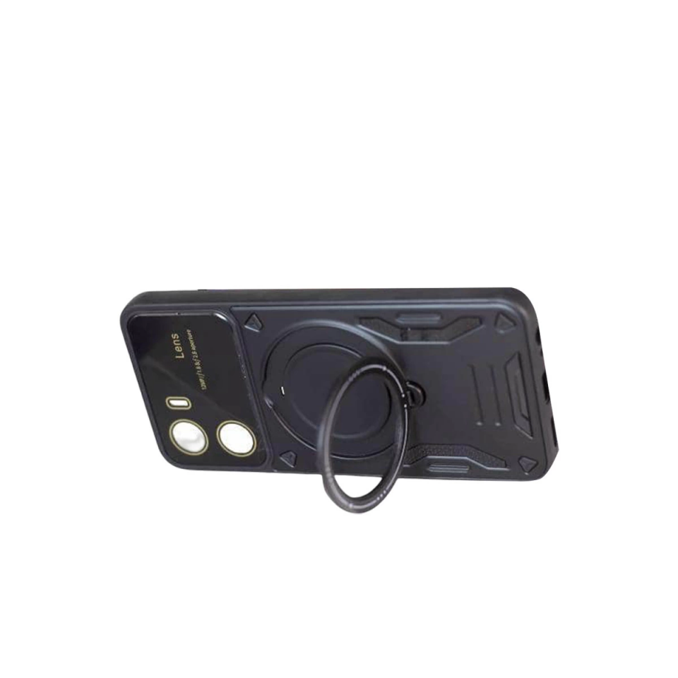 Vivo Y16 Kılıf Joy Lens Standlı Kapak - Siyah