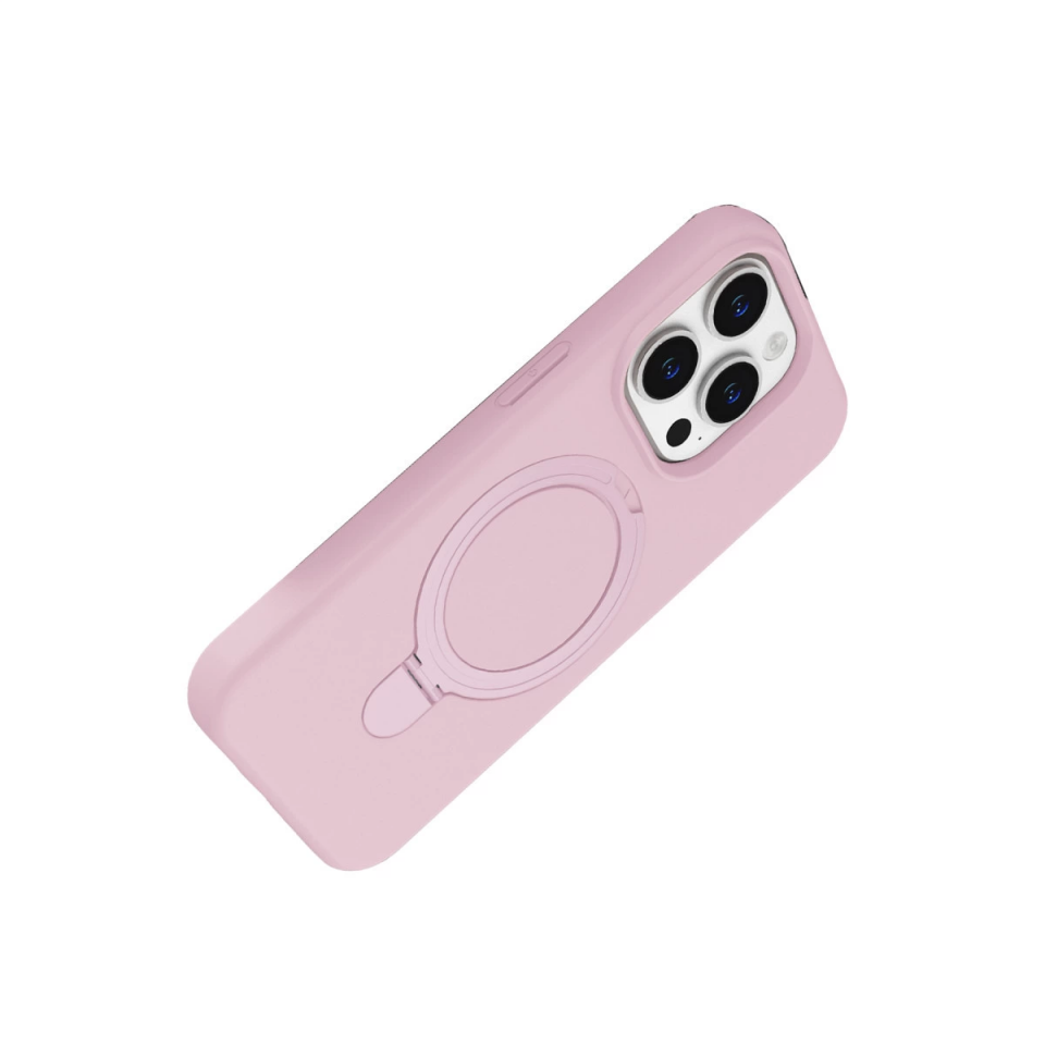 İphone 14 Pro Max Regal Magsafe Standlı Kapak - Açık Pembe