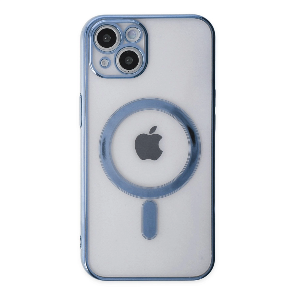 İphone 14 Plus Kılıf Magneticsafe Lazer Silikon - Sierra Blue