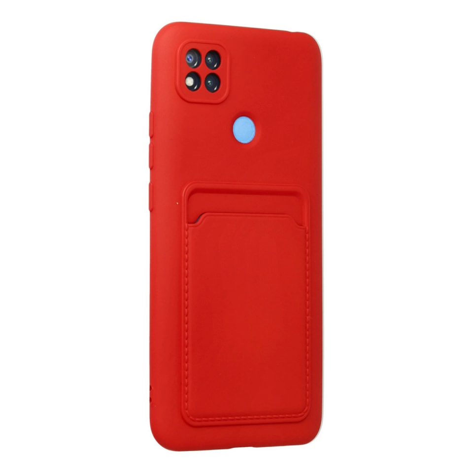 Xiaomi Redmi 9c Kılıf Kelvin Kartvizitli Silikon - Kırmızı