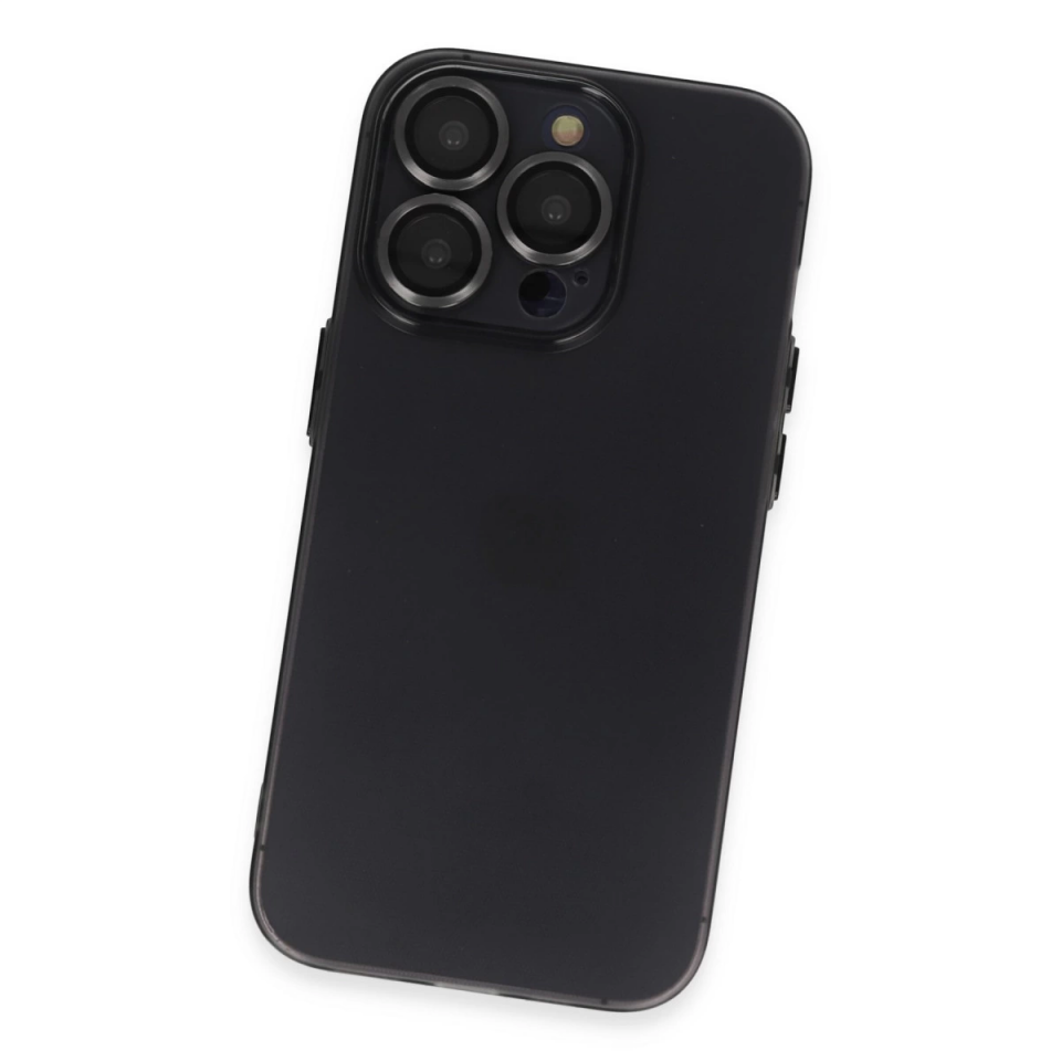 İphone 13 Pro Kılıf Luko Lens Silikon - Siyah