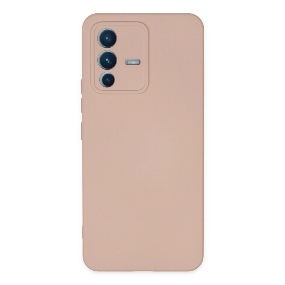 Vivo V23 5g Kılıf Nano İçi Kadife Silikon - Pudra