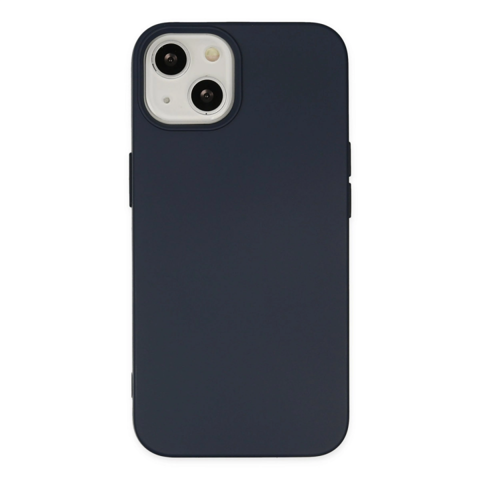 İphone 14 Kılıf Nano İçi Kadife Silikon - Lacivert