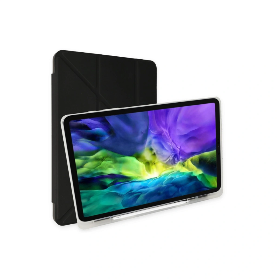 İpad 9.7 (2018) Kılıf Kalemlikli Mars Tablet Kılıfı - Siyah