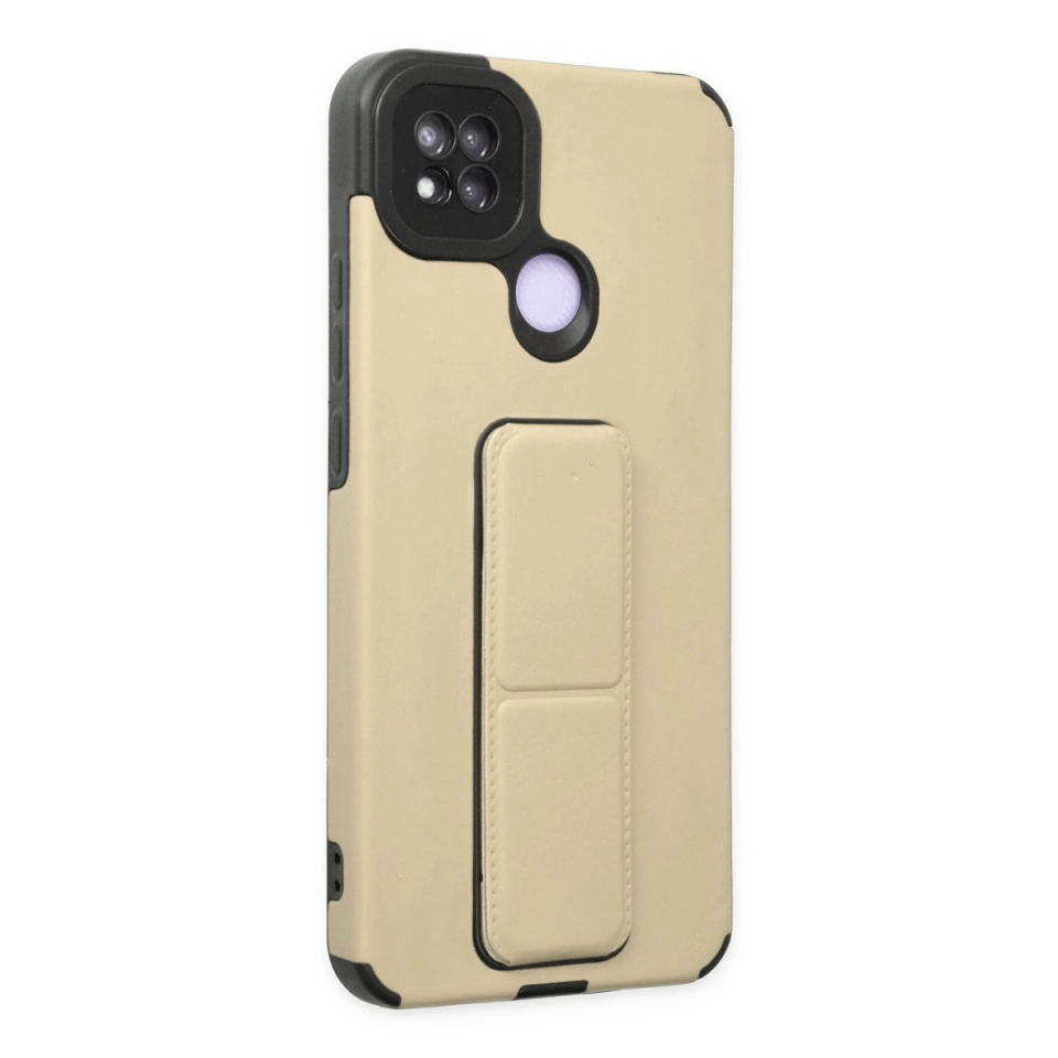 Xiaomi Redmi 9c Kılıf Mega Standlı Silikon - Gold