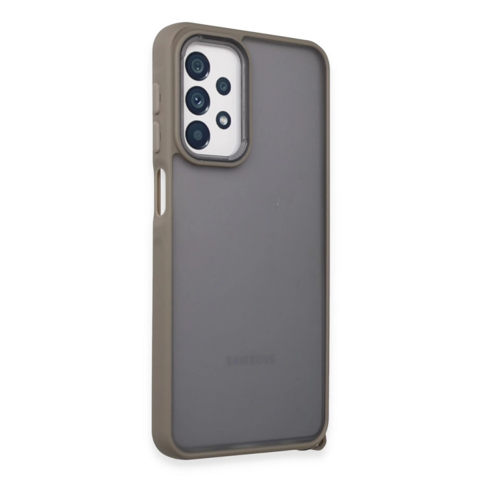 Samsung Galaxy A23 4g Kılıf Elegant Kapak - Titan Gri