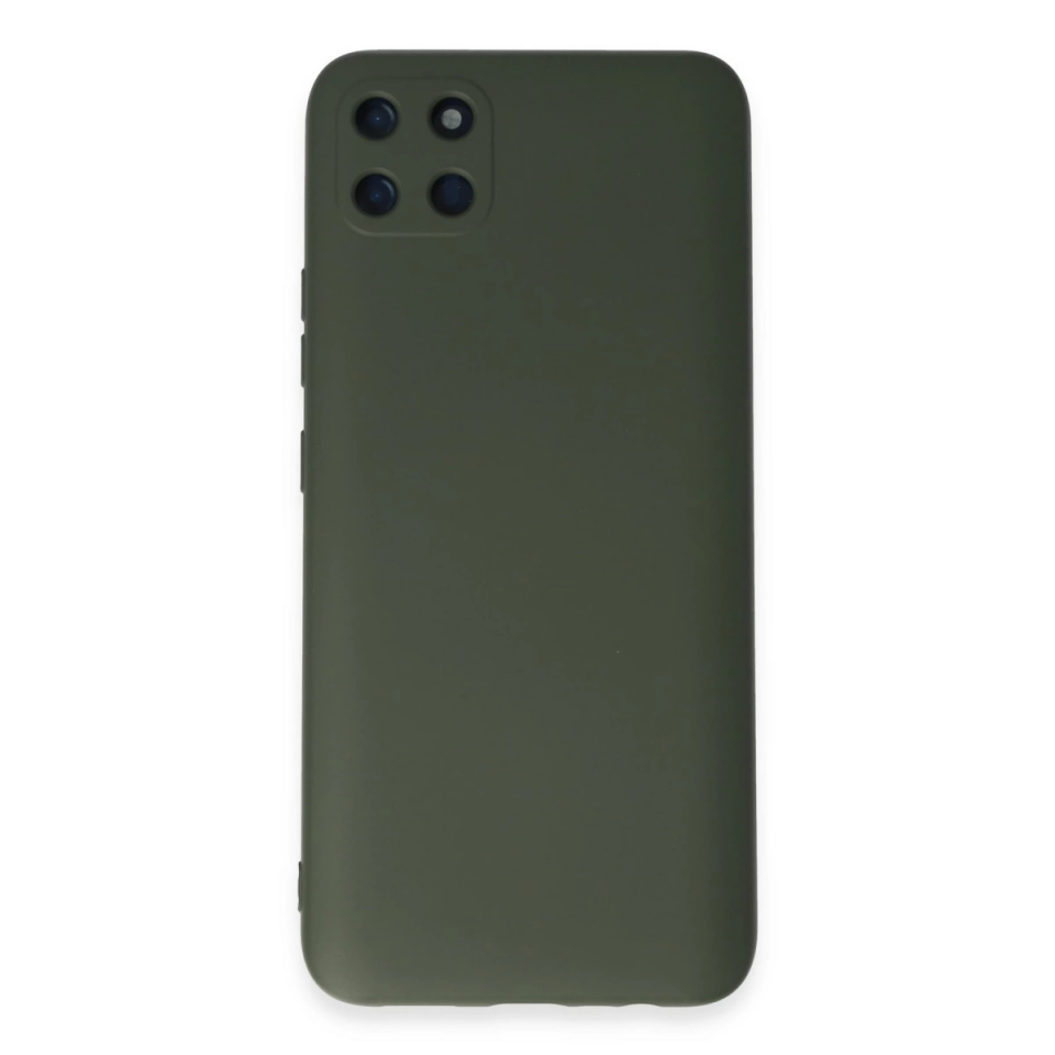 Realme C11 Kılıf Nano İçi Kadife Silikon - Koyu Yeşil