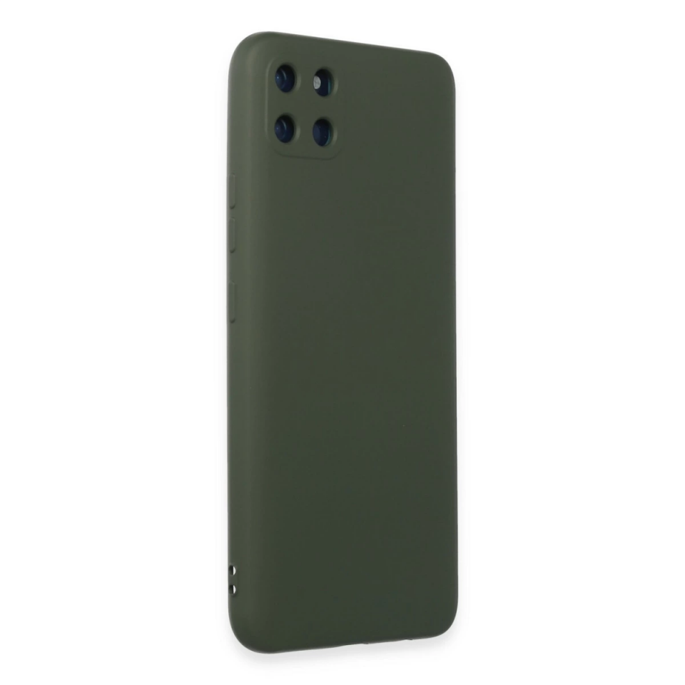 Realme C11 Kılıf Nano İçi Kadife Silikon - Koyu Yeşil