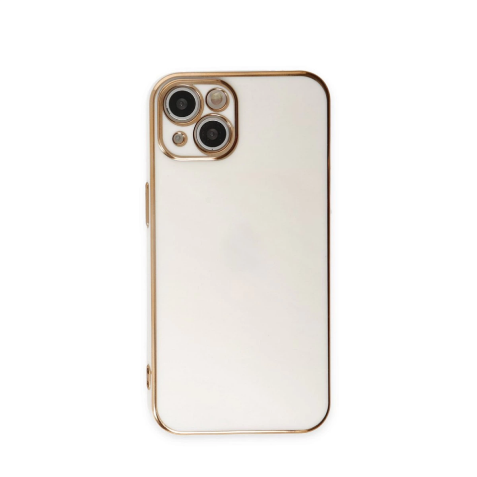 İphone 15 Kılıf Volet Silikon - Beyaz