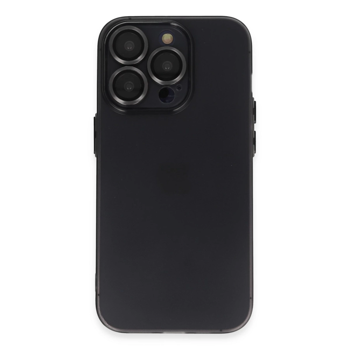 İphone 13 Pro Max Kılıf Luko Lens Silikon - Siyah
