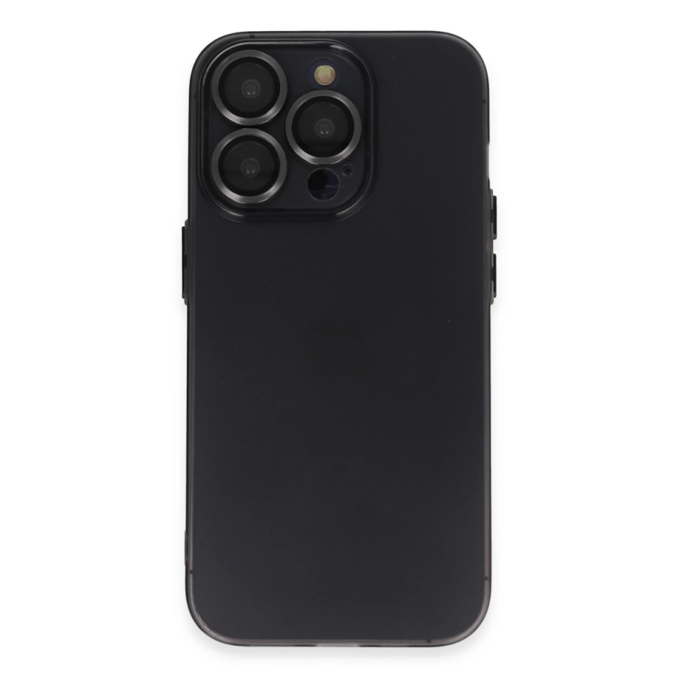 İphone 13 Pro Max Kılıf Luko Lens Silikon - Siyah