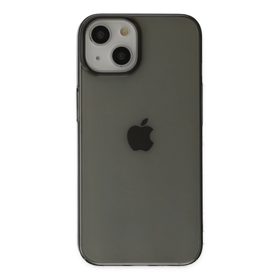 İphone 14 Plus Kılıf Pc Sert Şeffaf Kapak - Siyah