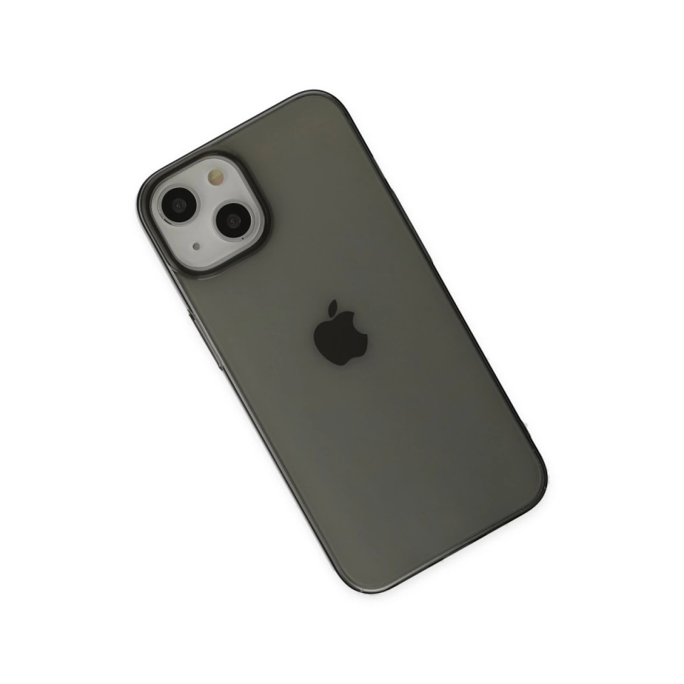 İphone 14 Plus Kılıf Pc Sert Şeffaf Kapak - Siyah