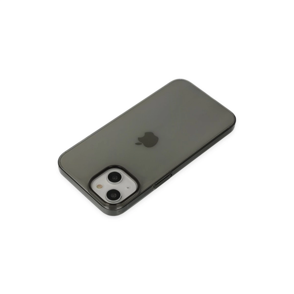 İphone 14 Plus Kılıf Pc Sert Şeffaf Kapak - Siyah