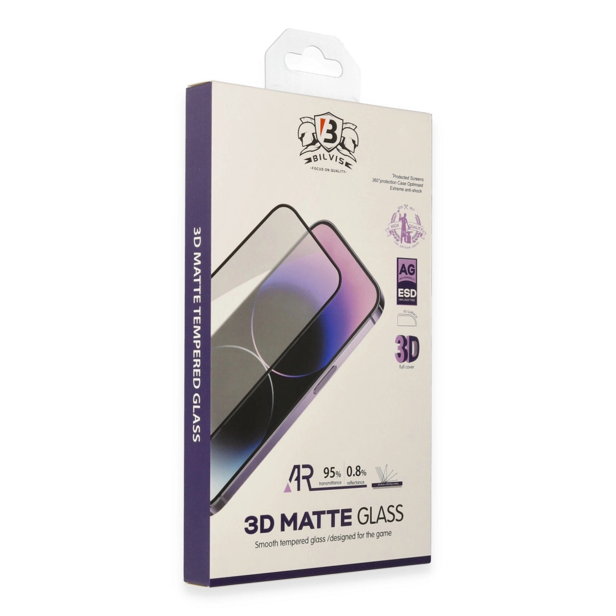 İphone 14 Bilvis 3d Mat Cam Ekran Koruyucu