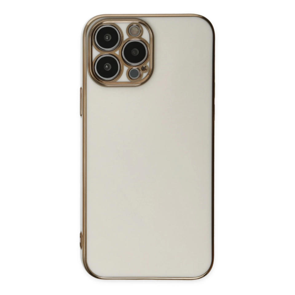 İphone 15 Pro Max Kılıf Volet Silikon - Beyaz