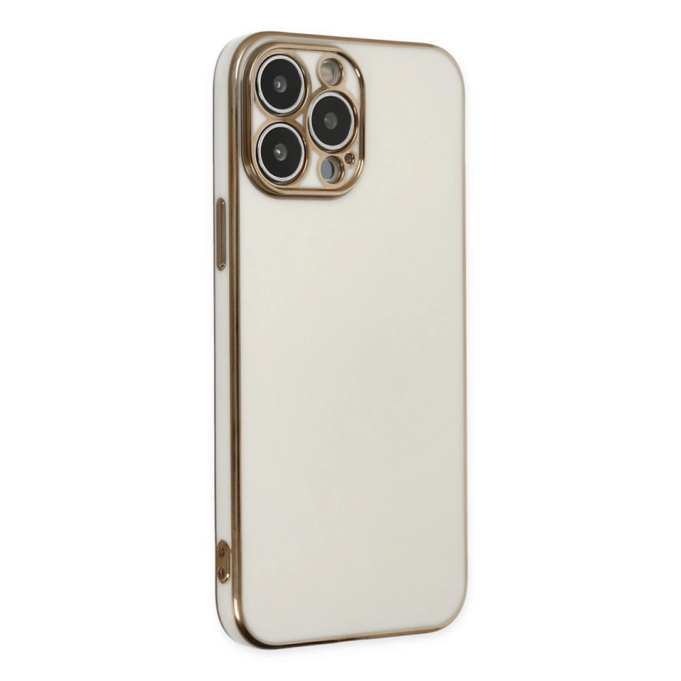 İphone 15 Pro Max Kılıf Volet Silikon - Beyaz