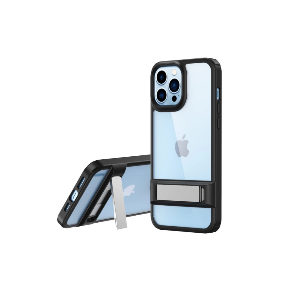 İphone 13 Pro Kılıf Rolet Stand Kapak - Siyah