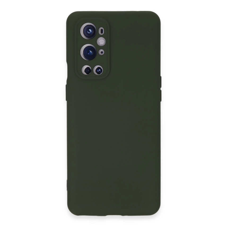 One Plus 9 Pro Kılıf Nano İçi Kadife Silikon - Koyu Yeşil