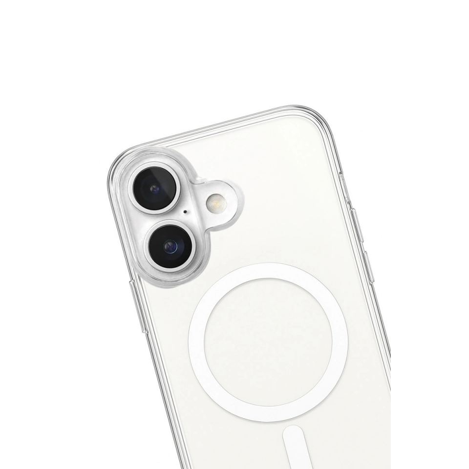 İphone 17 Kılıf Magneticsafe Şeffaf Silikon - Şeffaf