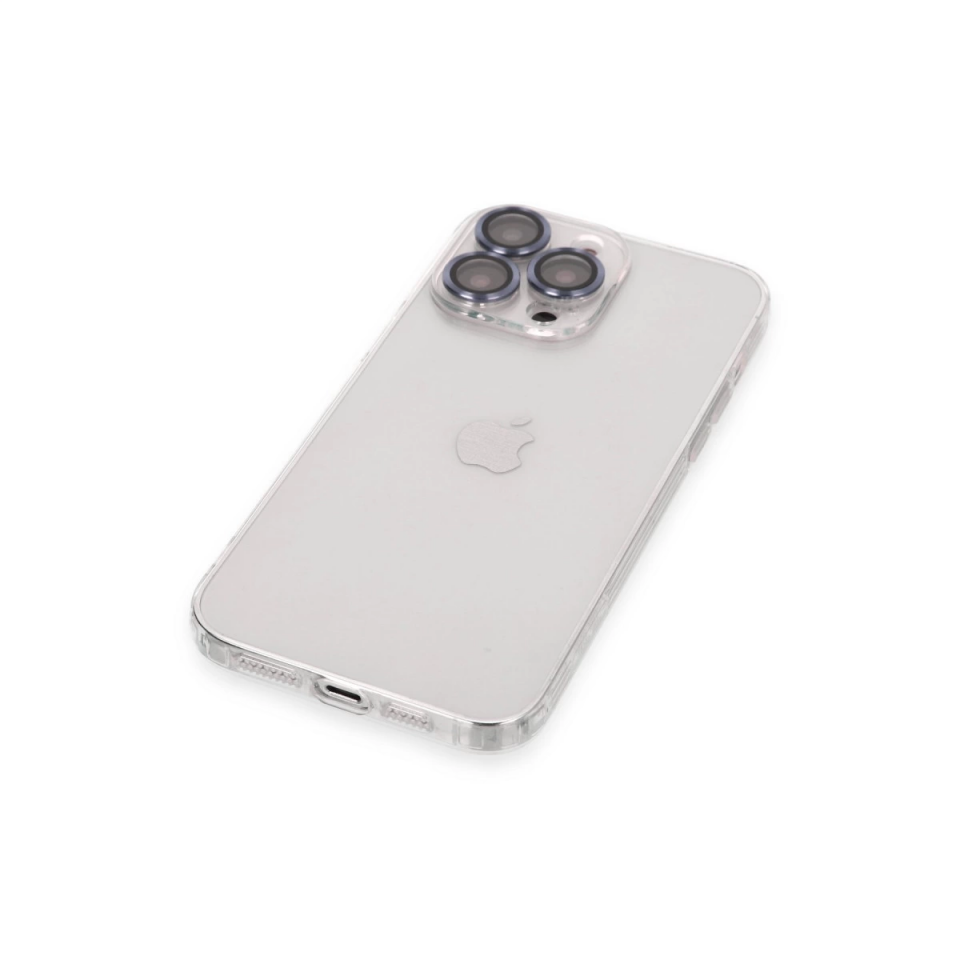 İphone 13 Pro Max Kılıf Luko Lens Silikon - Sierra Blue
