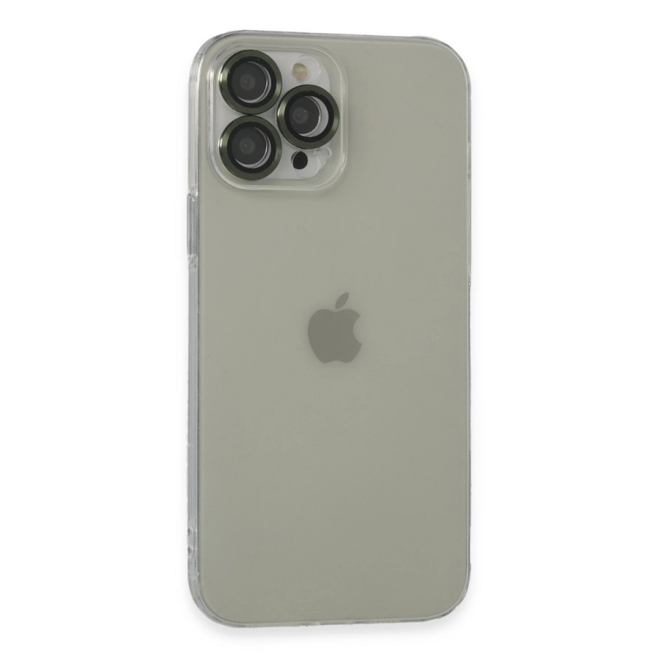 İphone 13 Pro Max Kılıf Luko Lens Silikon - Yeşil