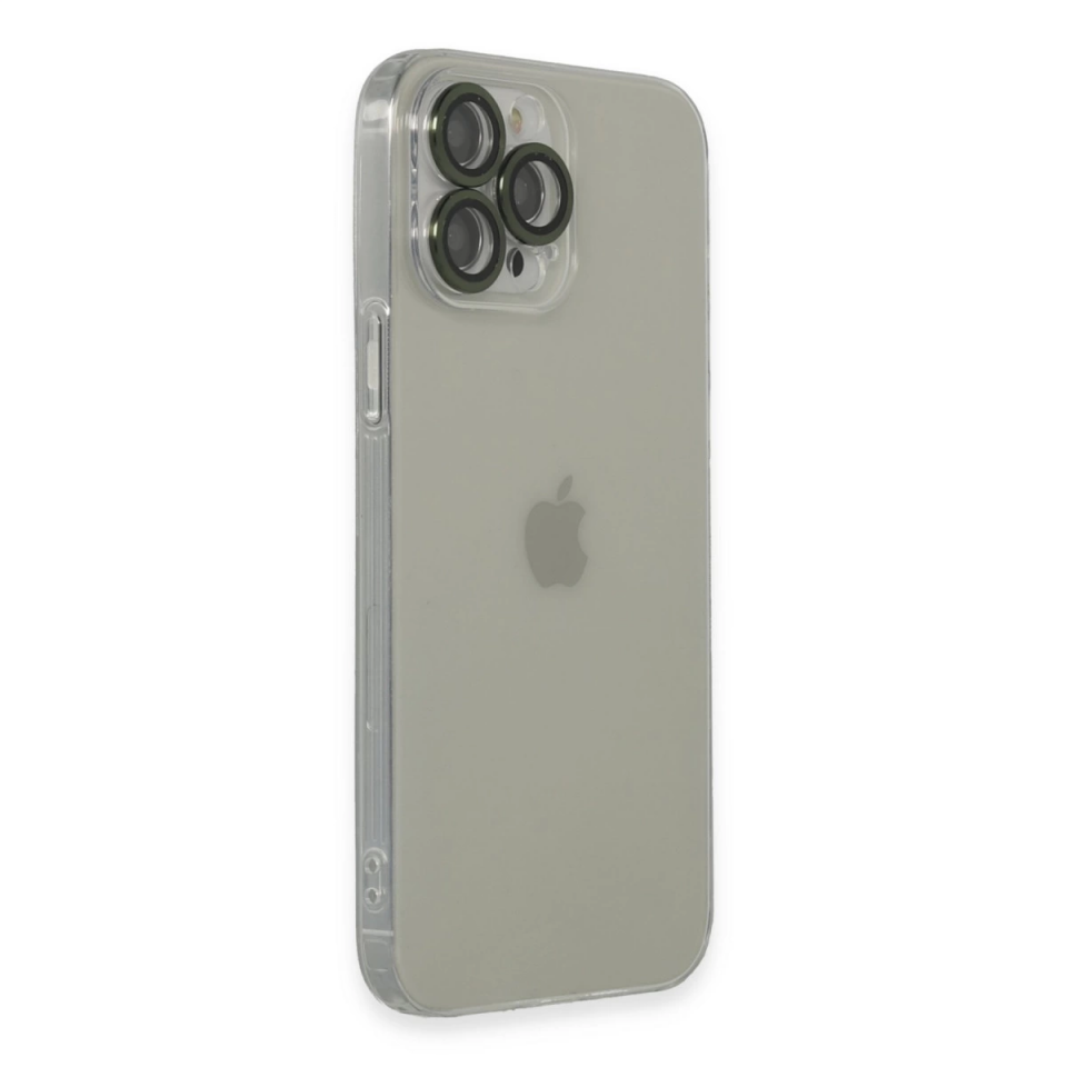 İphone 13 Pro Max Kılıf Luko Lens Silikon - Yeşil