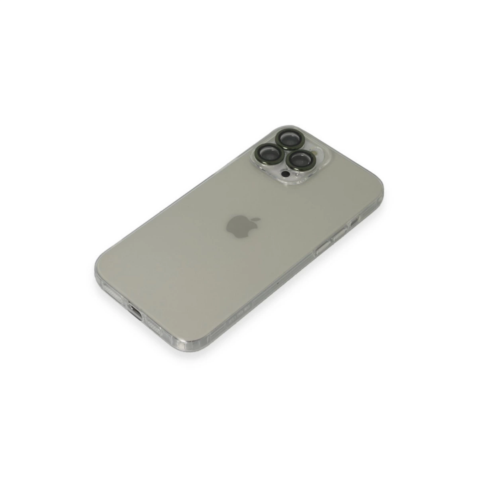 İphone 13 Pro Max Kılıf Luko Lens Silikon - Yeşil