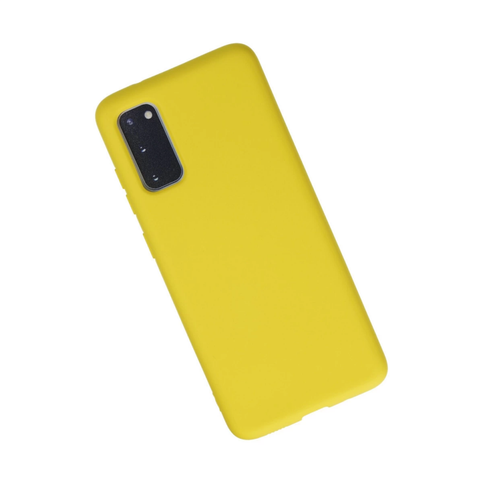 Samsung Galaxy S20 Kılıf Nano İçi Kadife Silikon - Sarı