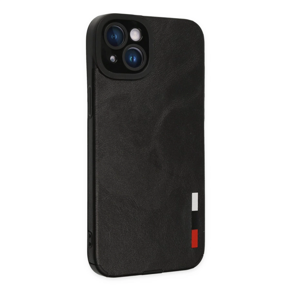 İphone 14 Plus Kılıf Loop Deri Silikon - Siyah