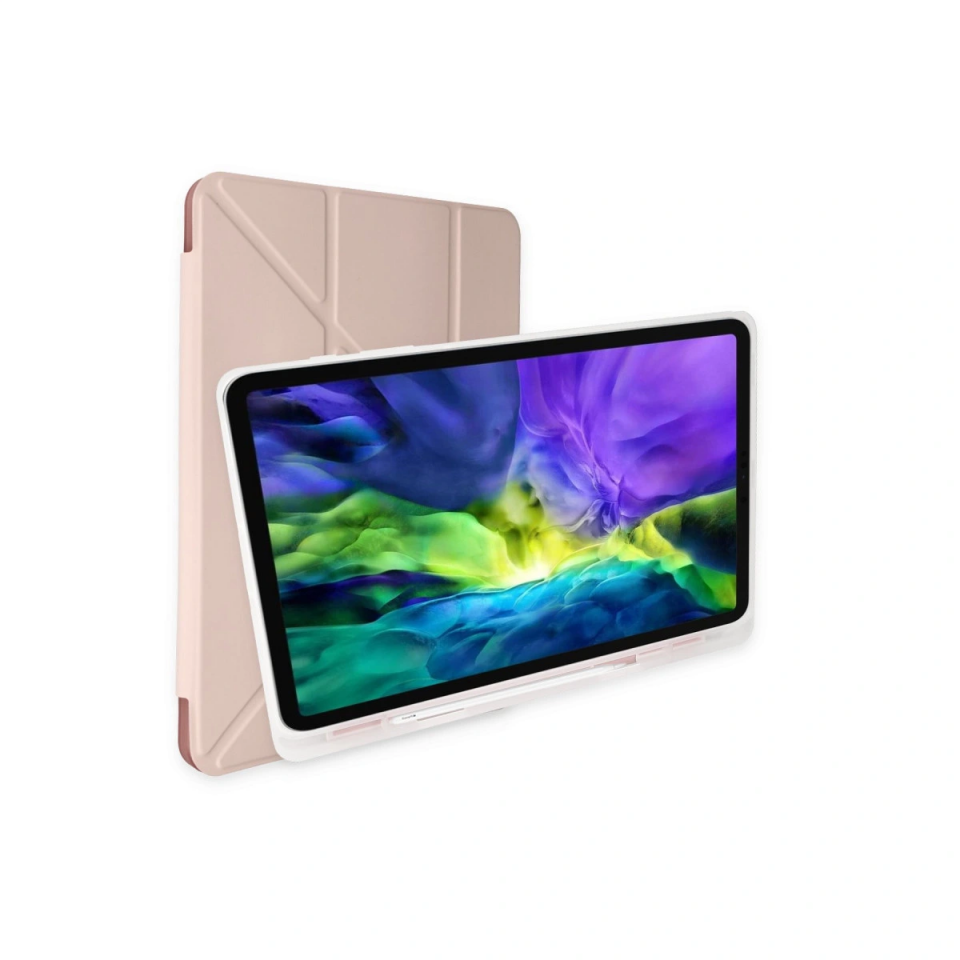 Samsung Galaxy X200 Tab A8 10.5 Kılıf Kalemlikli Mars Tablet Kılıfı - Rose Gold