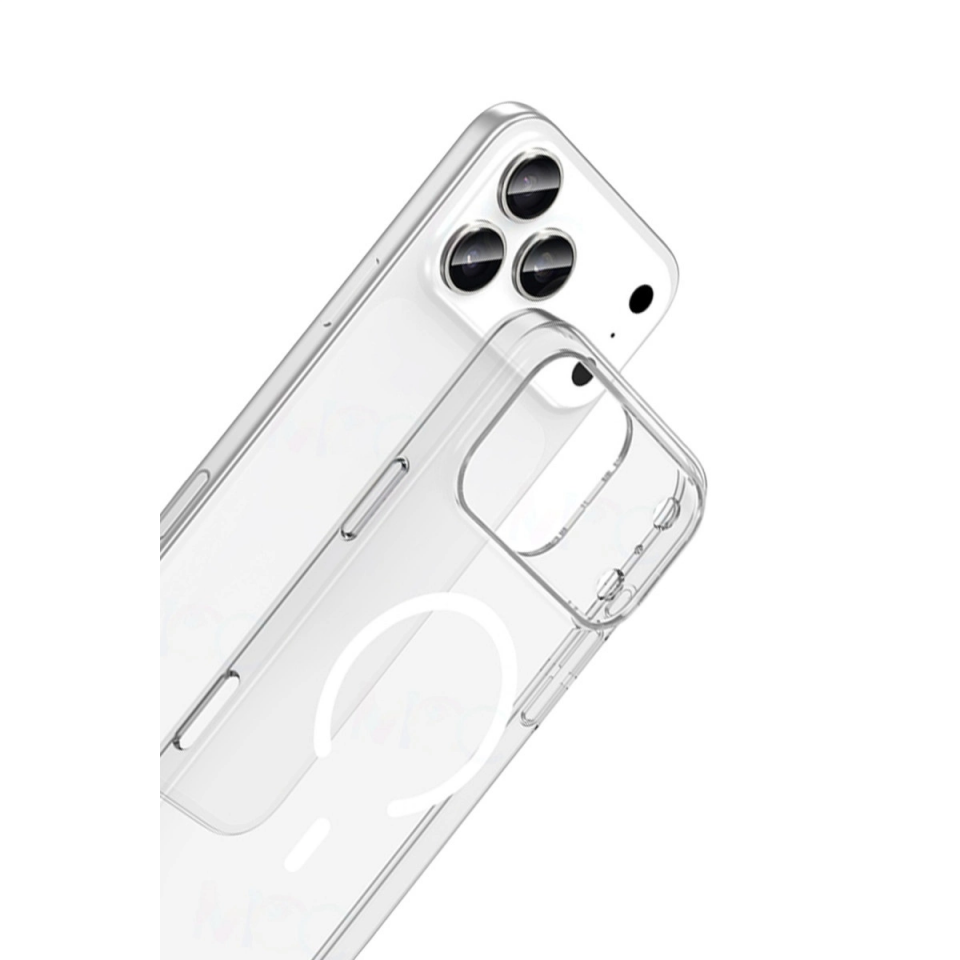 İphone 17 Pro Combo Sert Şeffaf Magsafe Kapak - Şeffaf