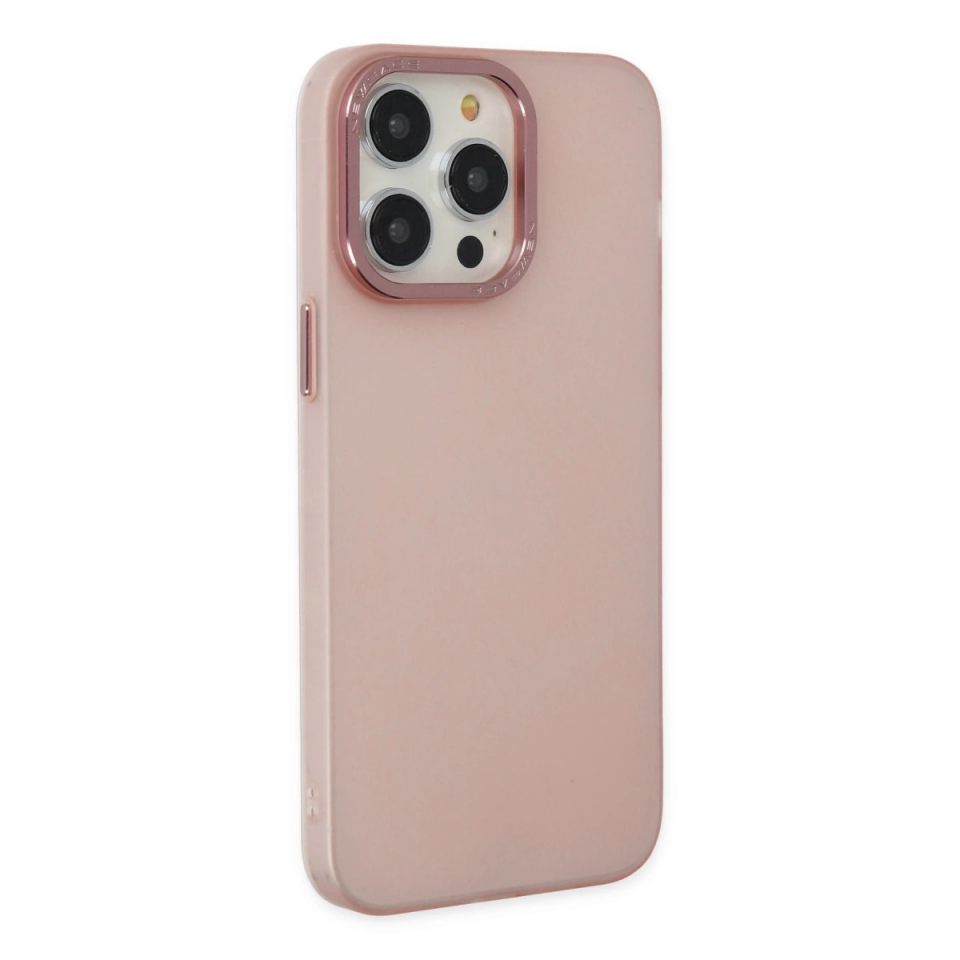 İphone 14 Pro Kılıf Modos Metal Kapak - Pembe