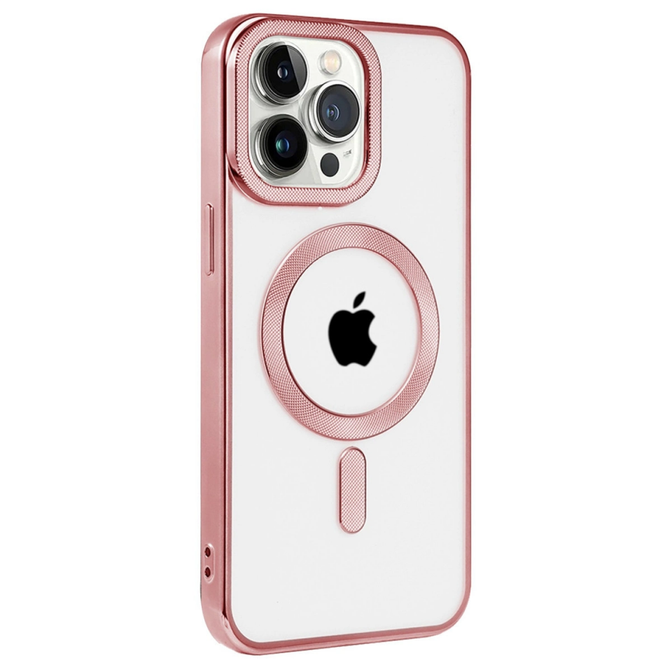 İphone 14 Pro Max Kılıf Kronos Magsafe Kapak - Rose Gold