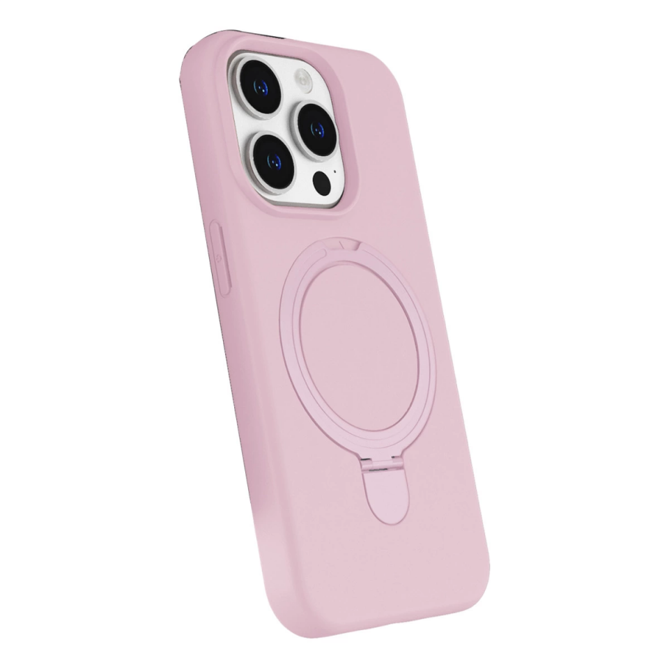 İphone 15 Pro Max Regal Magsafe Standlı Kapak - Açık Pembe