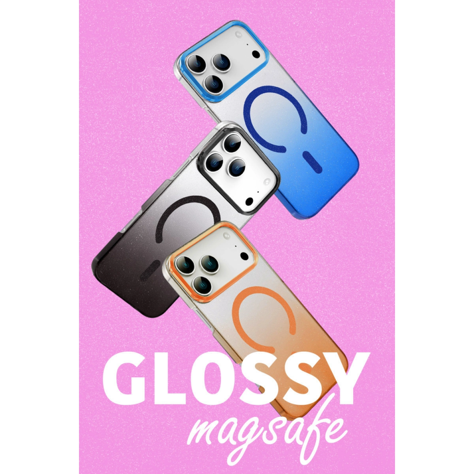 İphone 17 Pro Glossy Magsafe Kapak - Mavi