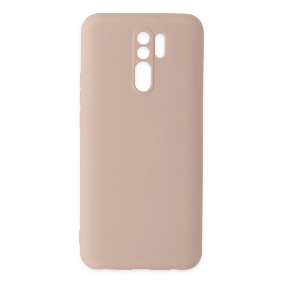 Xiaomi Redmi 9 Kılıf Nano İçi Kadife Silikon - Pudra