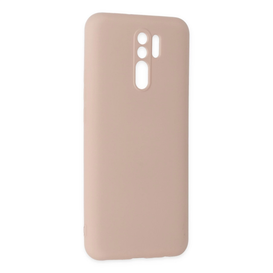 Xiaomi Redmi 9 Kılıf Nano İçi Kadife Silikon - Pudra