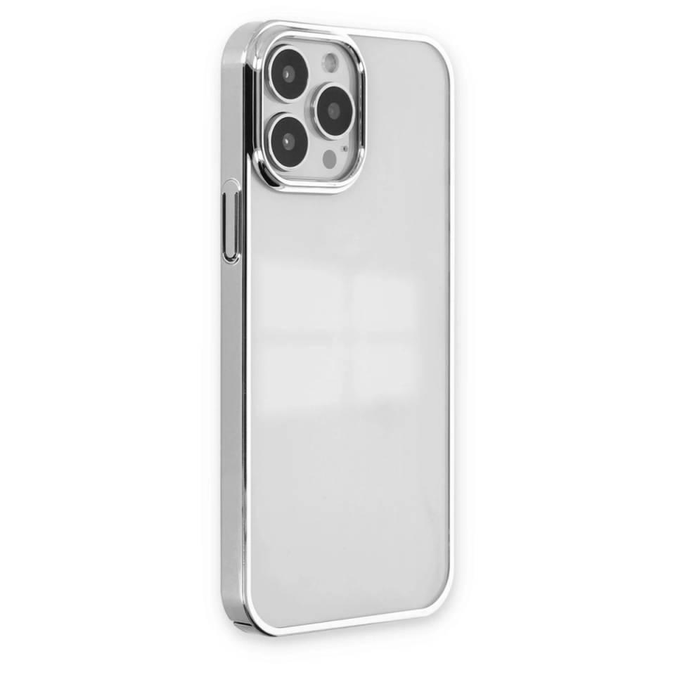 İphone 14 Pro Max Kılıf Element Silikon - Gümüş