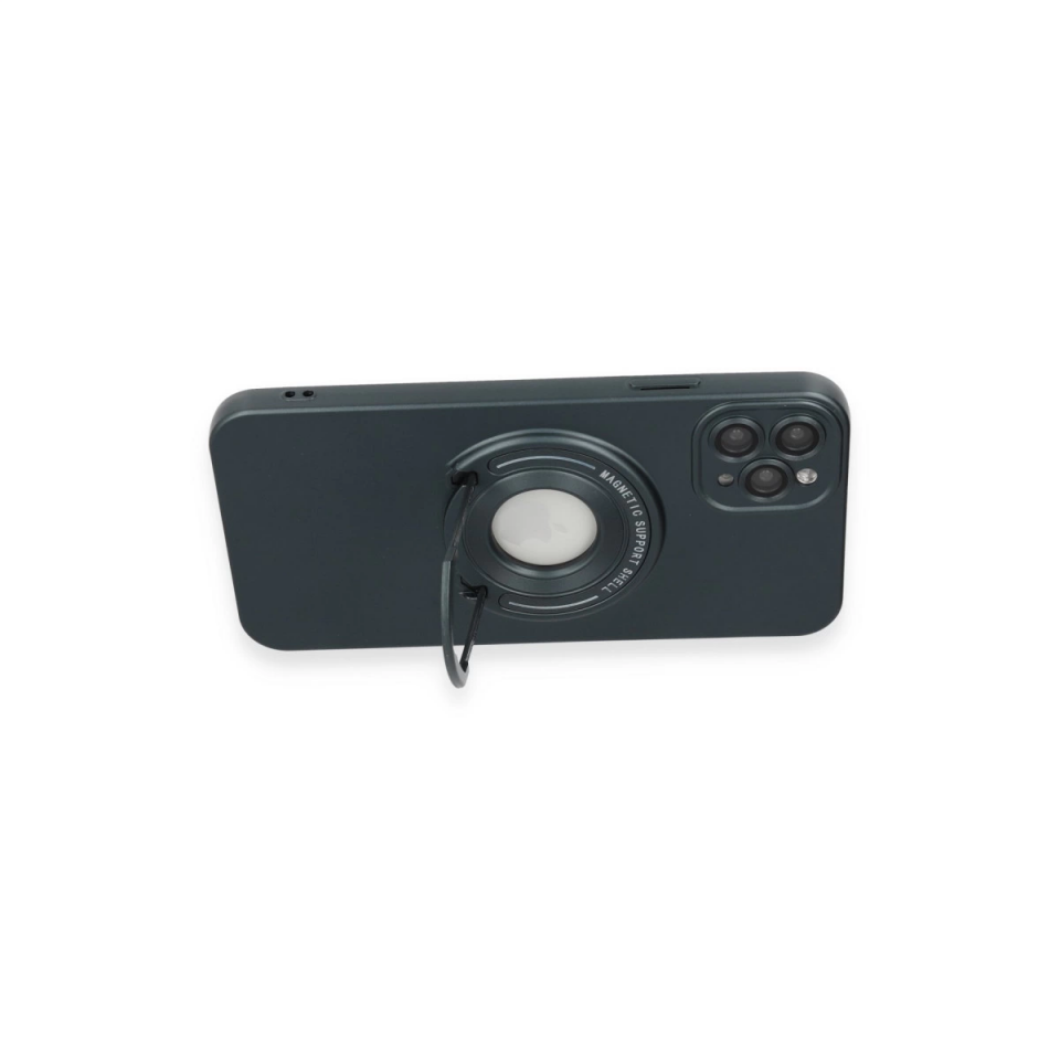 İphone 12 Pro Max Kılıf Lukka Magneticsafe Kapak - Koyu Yeşil