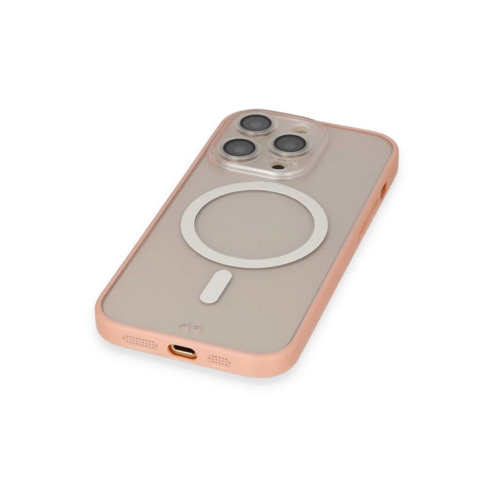 İphone 14 Pro Kılıf Grand Magneticsafe Kapak - Pembe