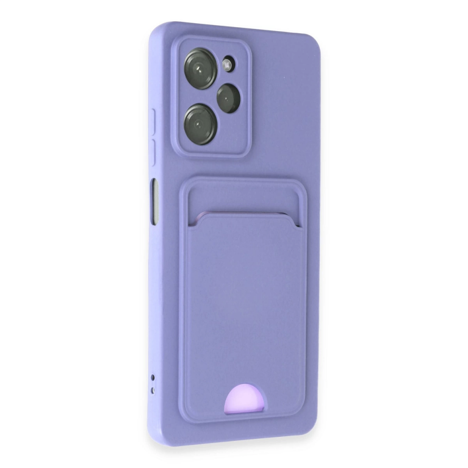 Xiaomi Poco X5 Pro 5g Kılıf Kelvin Kartvizitli Silikon - Lila