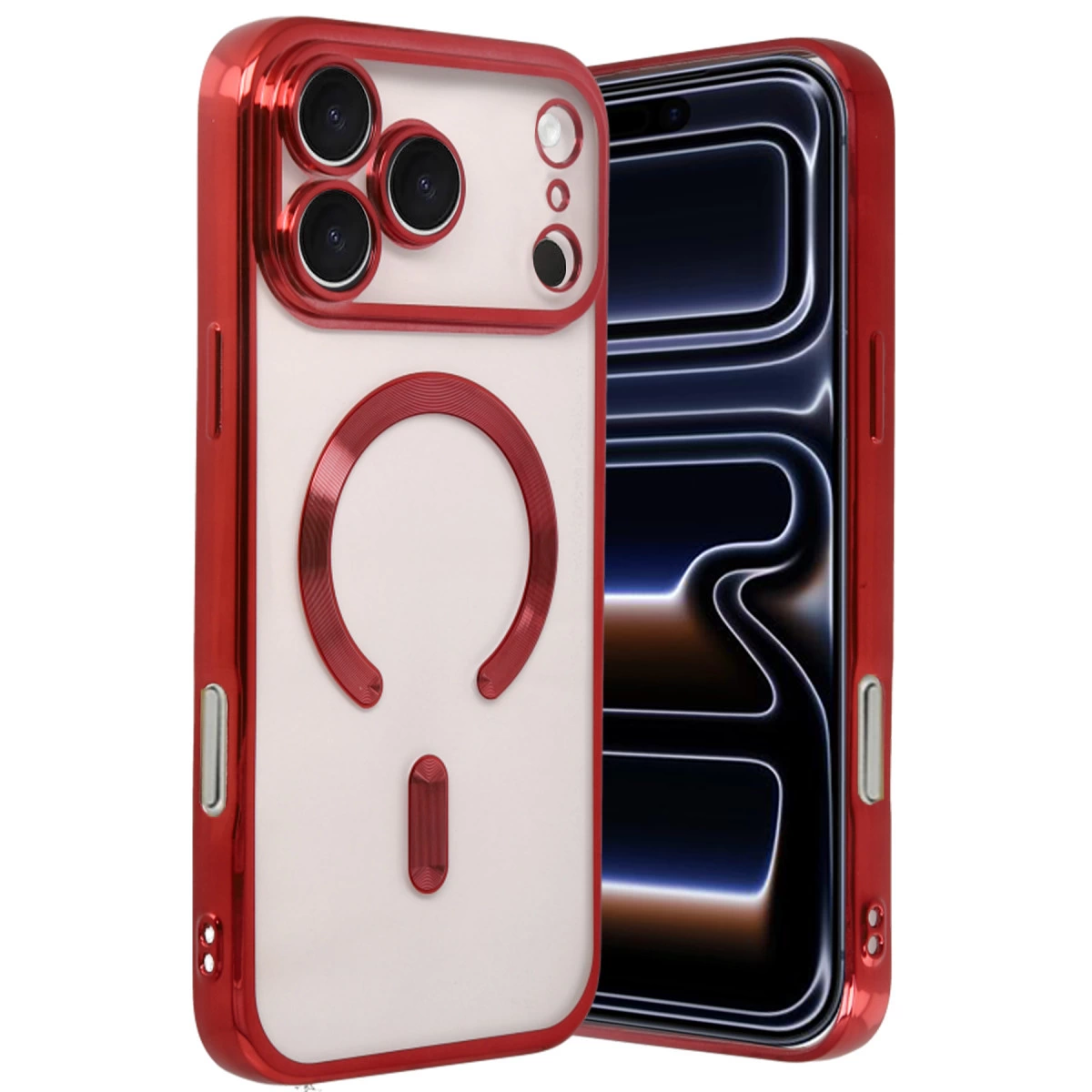 İphone 17 Pro Max Kross Magneticsafe Kapak - Kırmızı